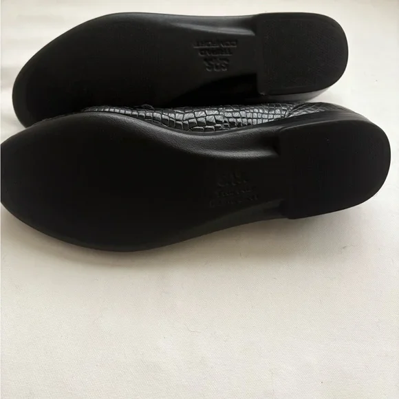 SAS Black Textured Loafers - Picture 4 of 8